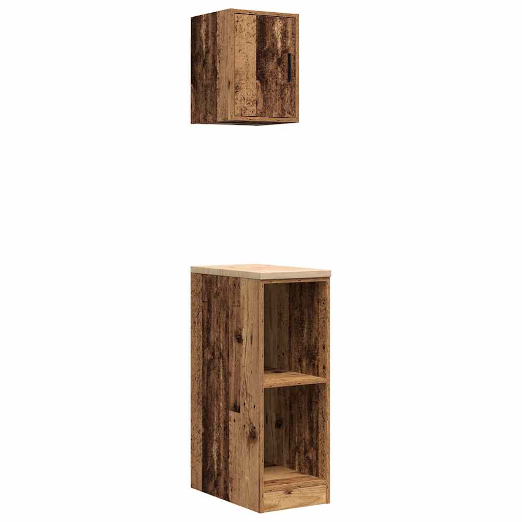 Vidaxl garagekasten 2 st bewerkt hout oud hout