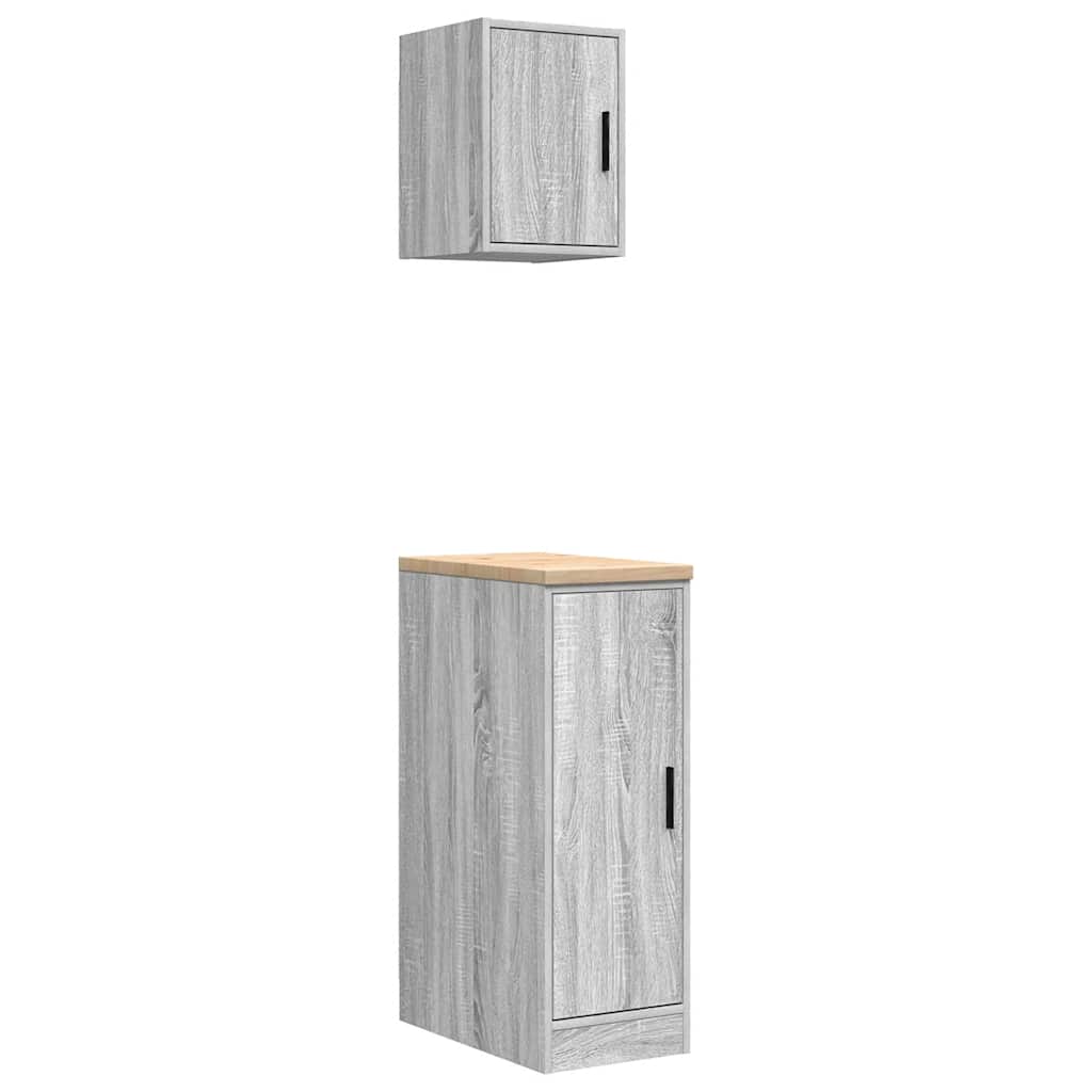 Vidaxl garagekasten 2 st bewerkt hout sonoma grijs