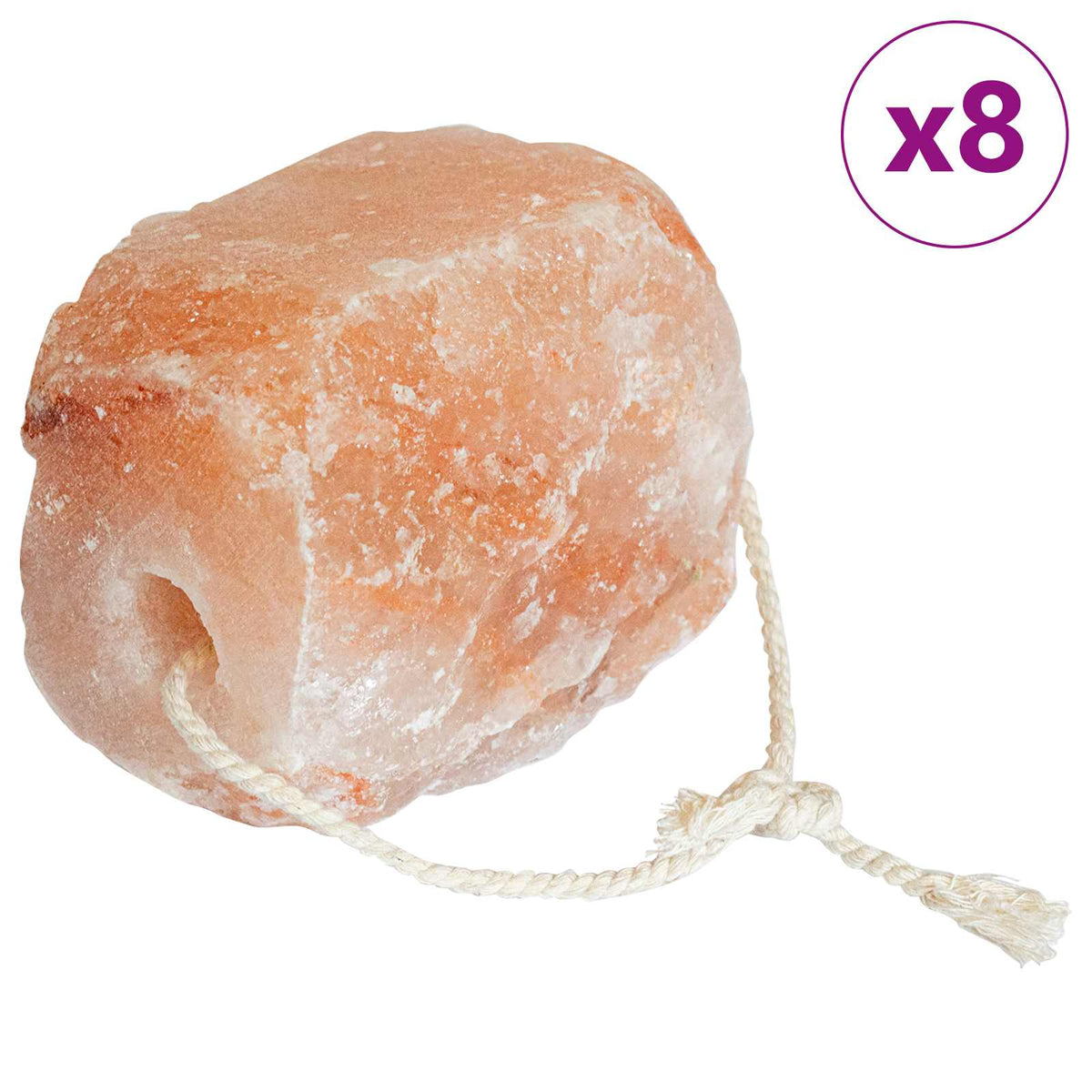 Vidaxl zoutlik stenen 8 st roze steenzout