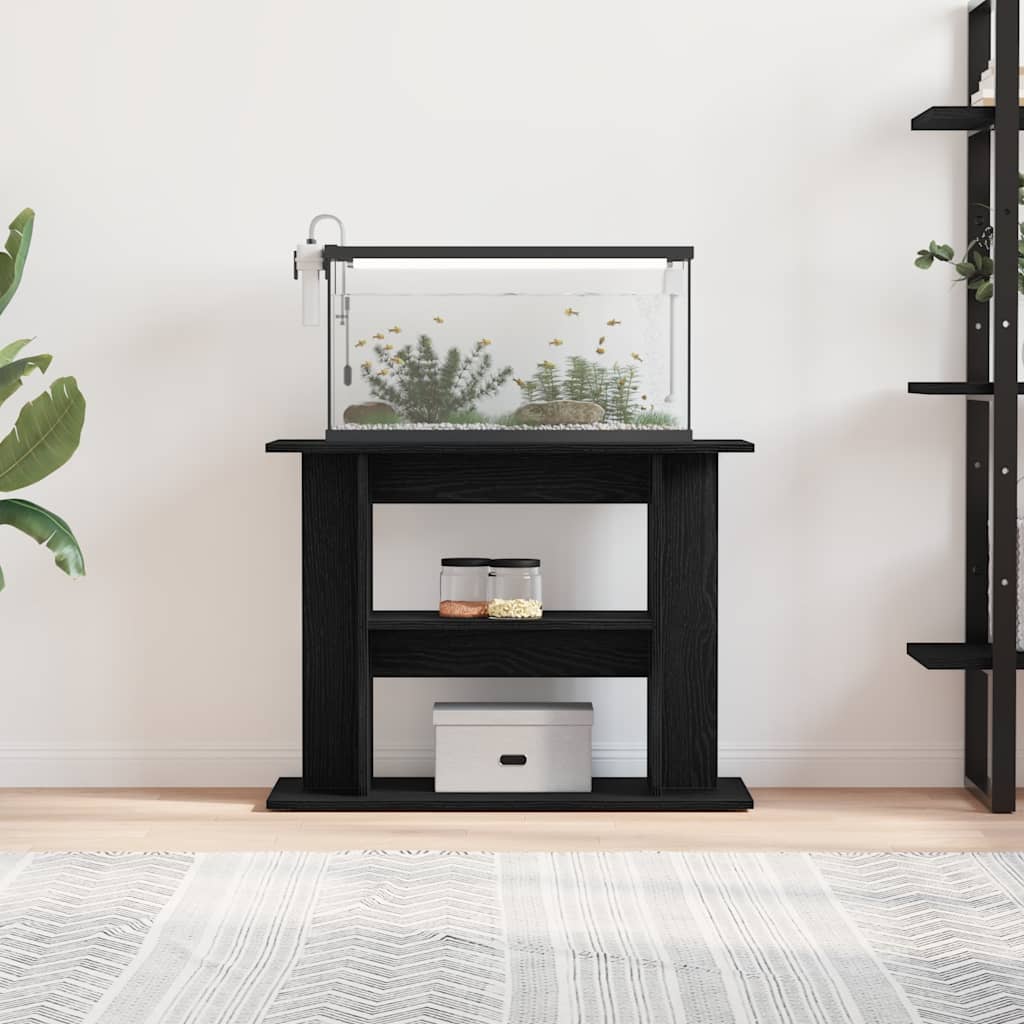 Vidaxl aquariumstandaard 80x35x60 cm spaanplaat zwart eikenkleurig