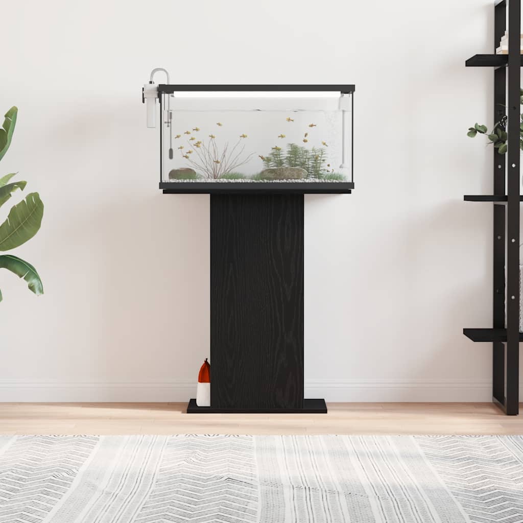 Vidaxl aquariumstandaard 60,5x36x72,5 cm spaanplaat zwart eikenkleurig