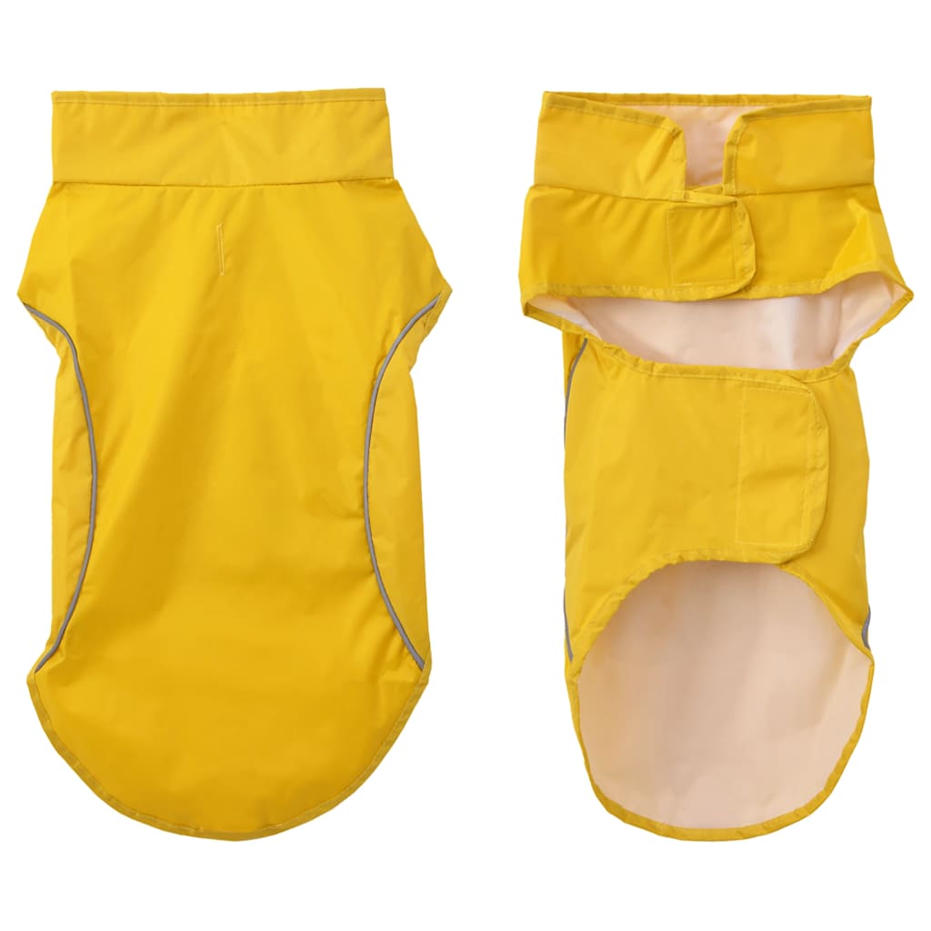 Vidaxl hondenregenjas met reflecterende strips polyester geel s