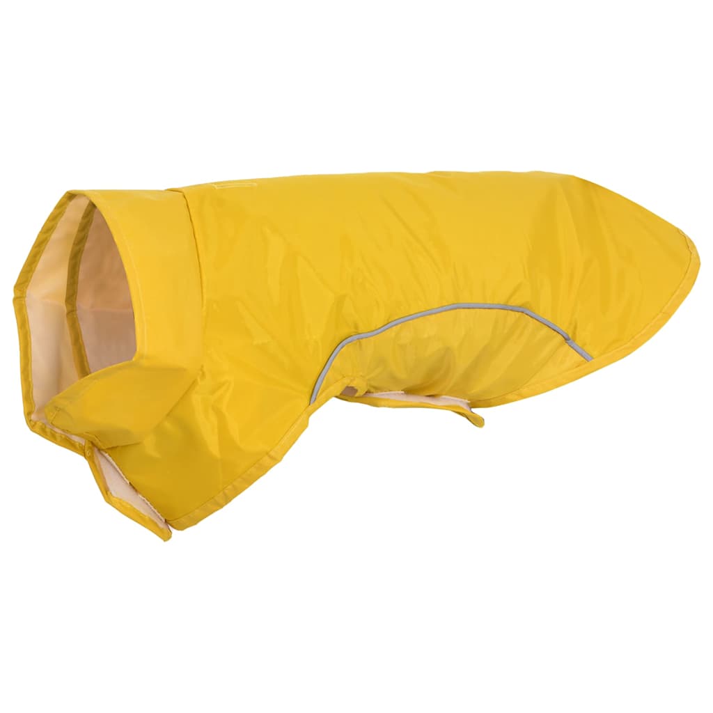 Vidaxl hondenregenjas met reflecterende strips polyester geel m