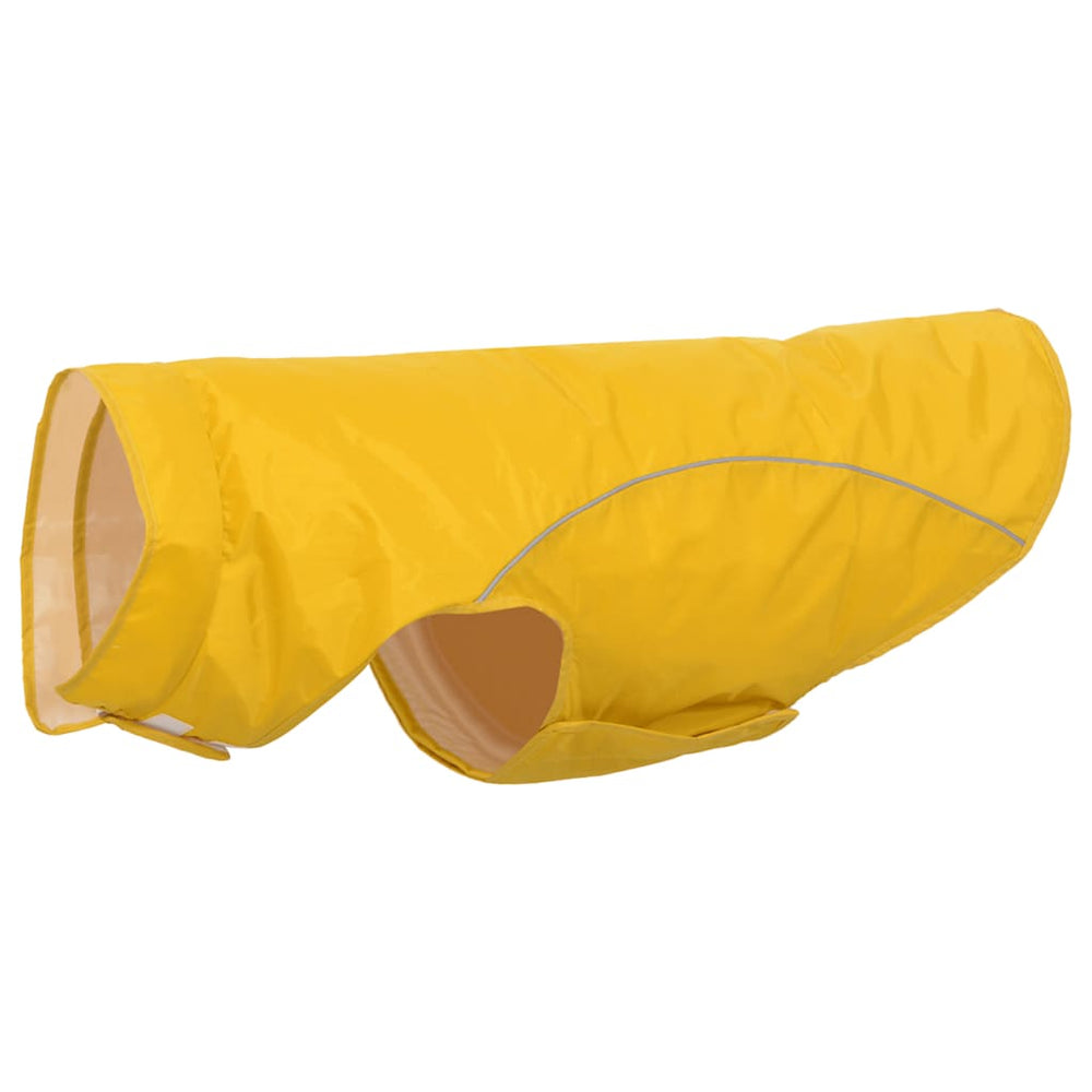 Vidaxl hondenregenjas met reflecterende strips polyester geel 4xl
