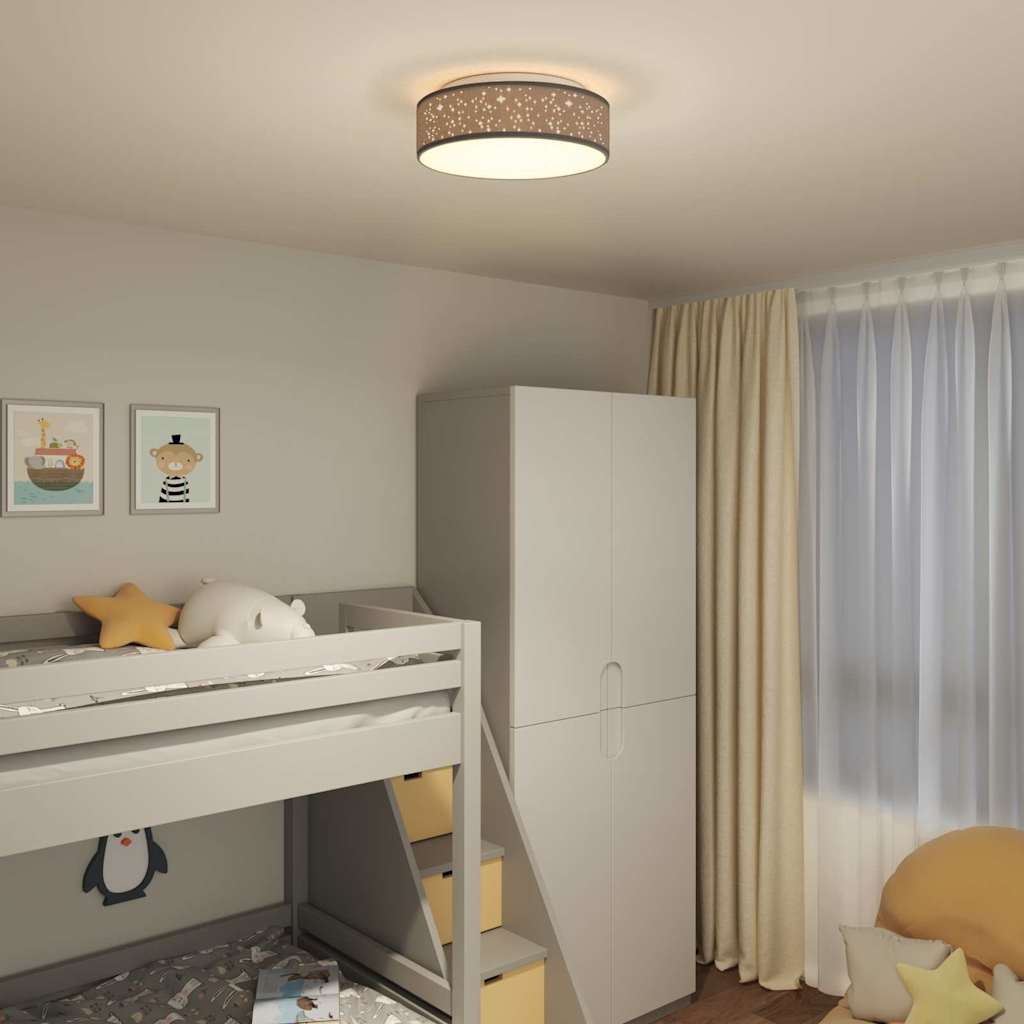 Vidaxl plafonnière met schijnwerpers zwart 38 x 38 x 13,5 cm stof