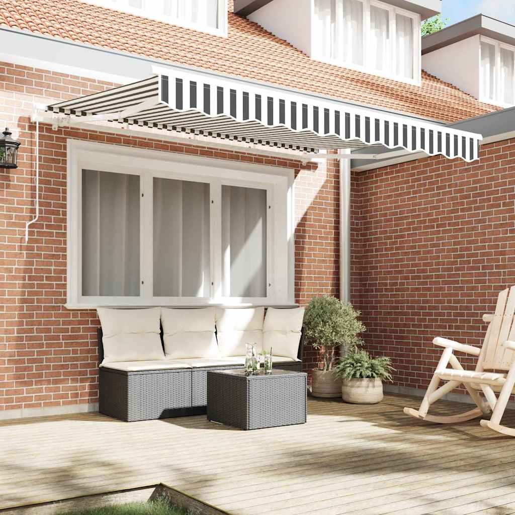 Vidaxl vervangingsdoek voor zonnescherm antraciet en wit 280 x 195 cm