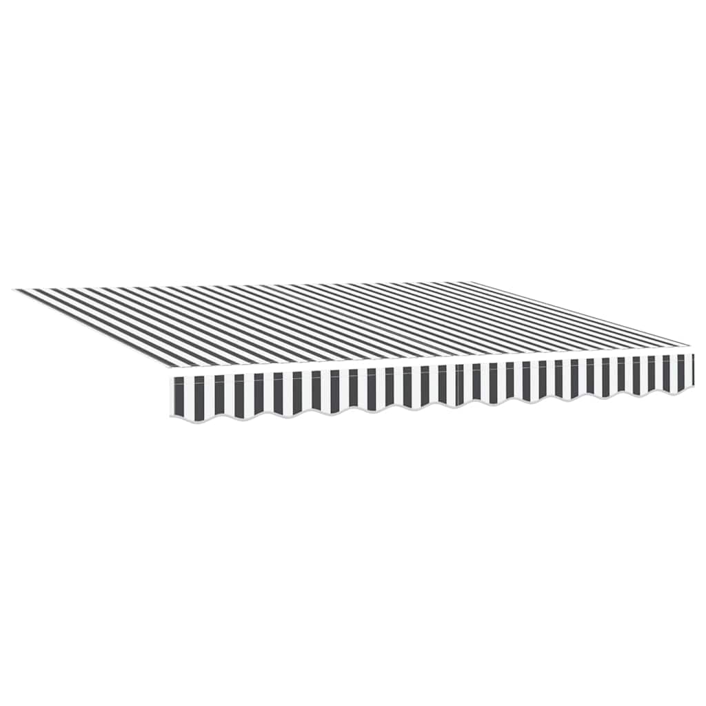 Vidaxl vervangingsdoek voor zonnescherm antraciet en wit 280 x 195 cm