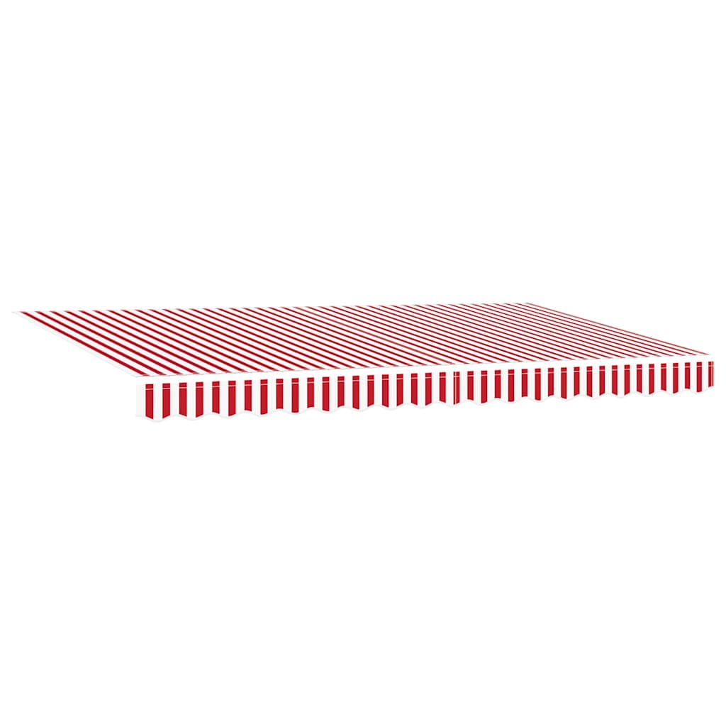 Vidaxl vervangingsdoek voor zonnescherm rood en wit 380 x 195 cm