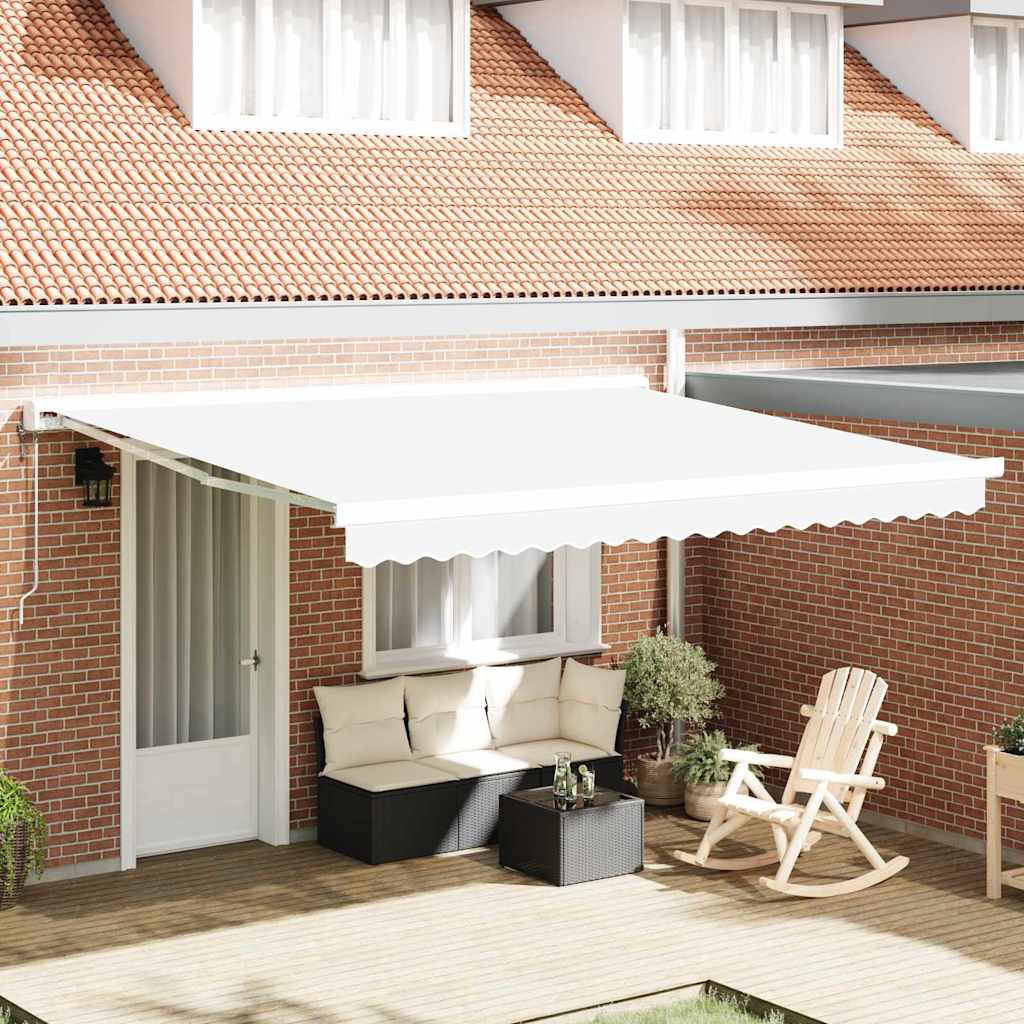 Vidaxl vervangingsdoek voor zonnescherm wit 380 x 295 cm polyester