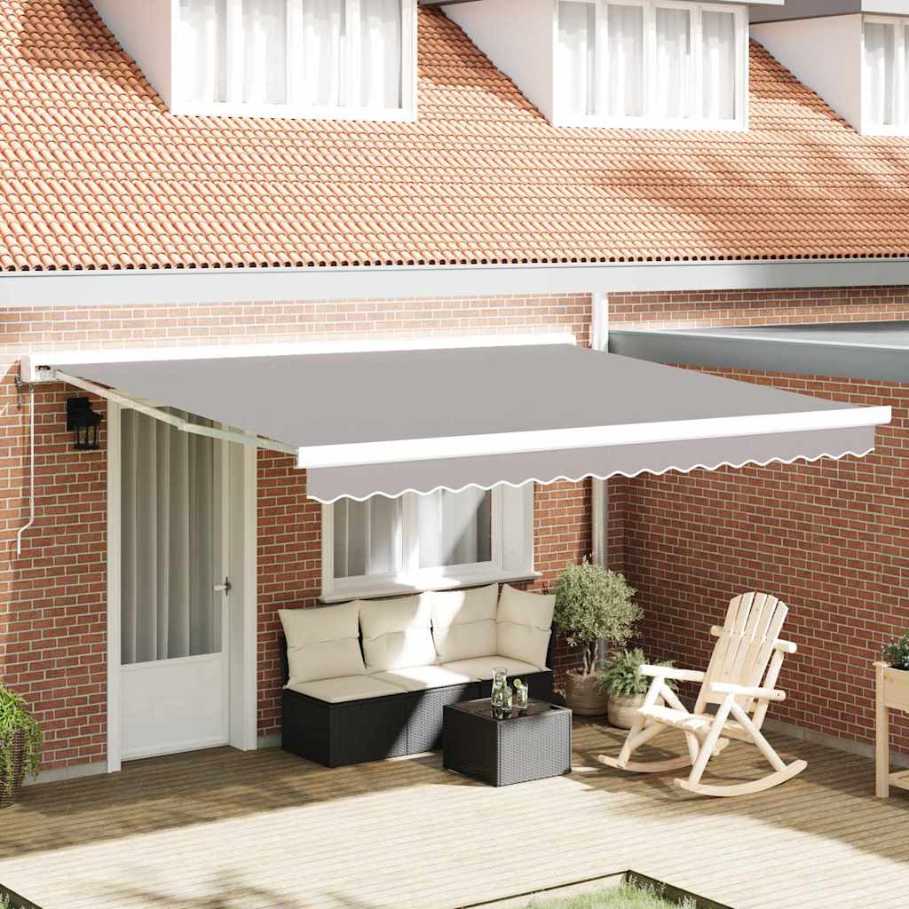 Vidaxl vervangingsdoek voor zonnescherm lichtgrijs 380 x 345 cm