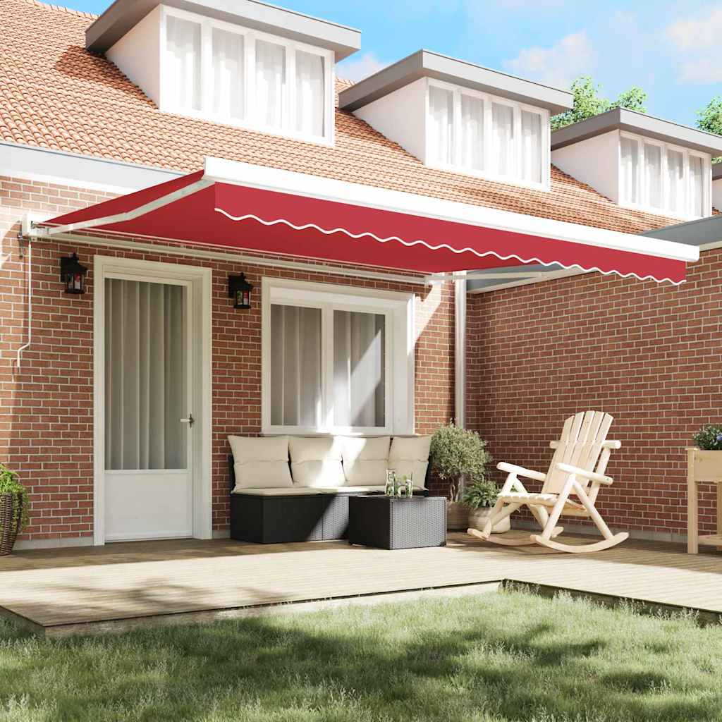 Vidaxl vervangend zonneschermdoek voor 4x3 m rood polyester