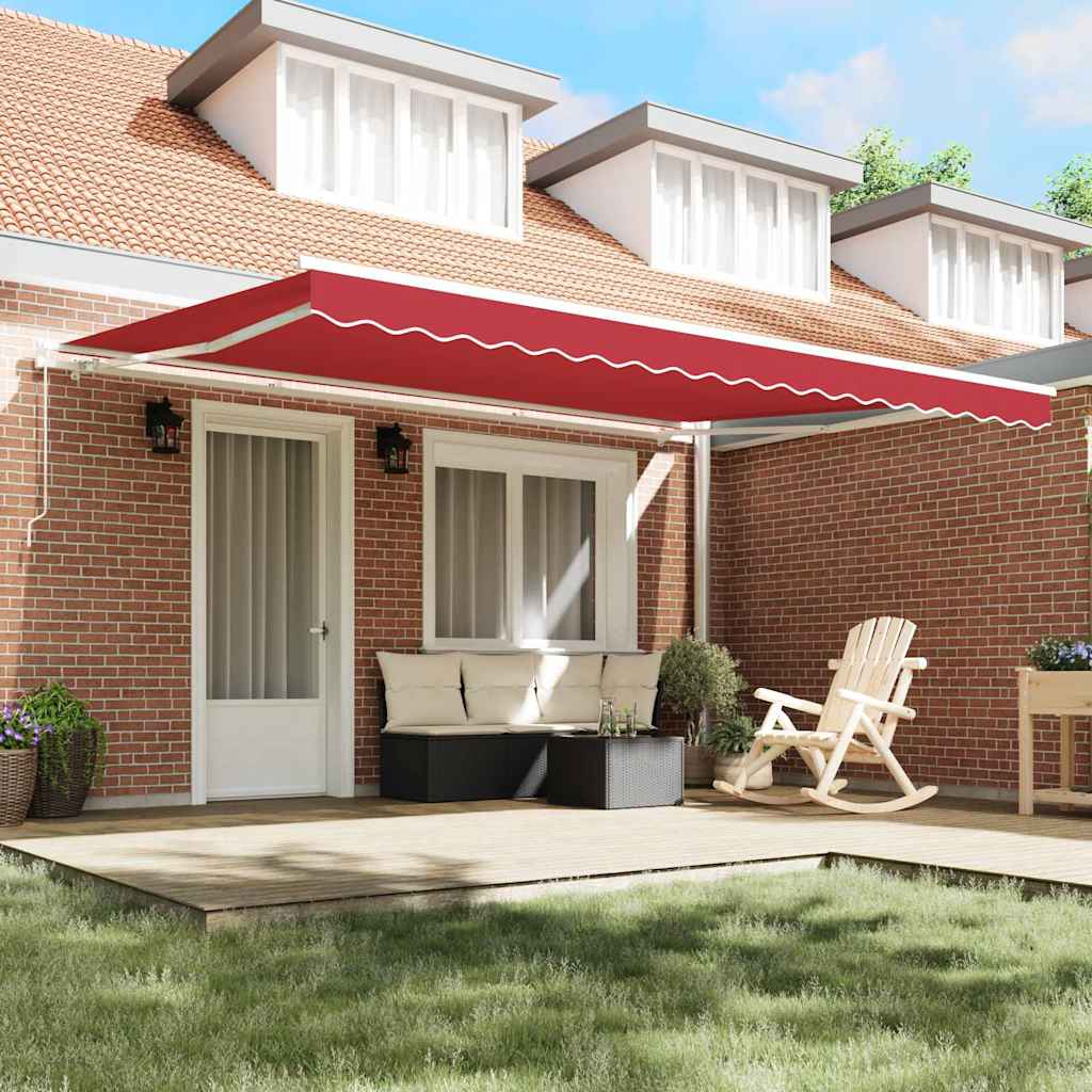 Vidaxl vervangingsdoek voor zonnescherm rood 430 x 345 cm polyester