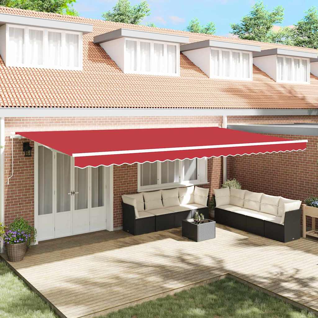 Vidaxl vervangingsdoek voor zonnescherm rood 580 x 295 cm polyester