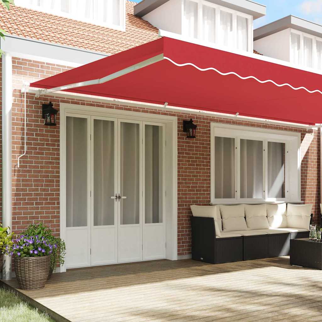 Vidaxl vervangingsdoek voor zonnescherm rood 580 x 295 cm polyester