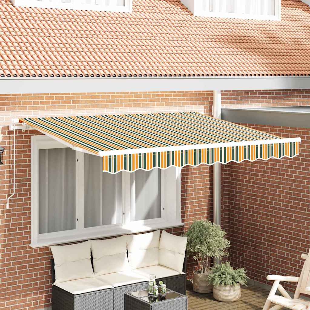 Vidaxl vervangingsdoek voor zonnescherm groen en geel 280 x 245 cm