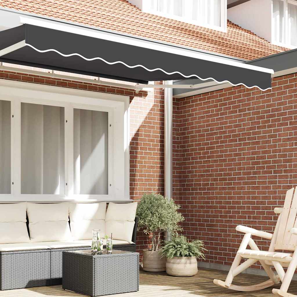 Vidaxl markies valance antraciet 580 x 20 cm canvas
