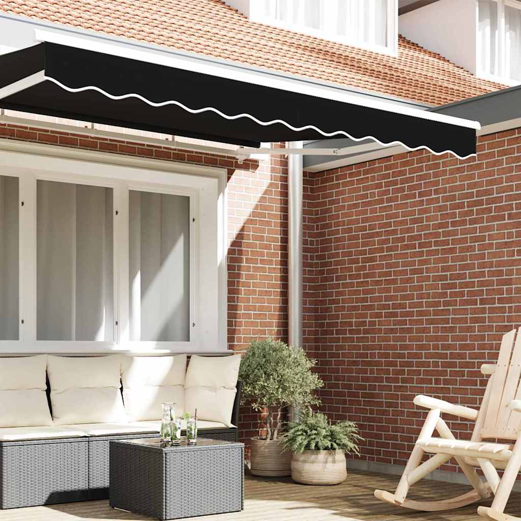 Vidaxl markies valance zwart 580 x 20 cm canvas