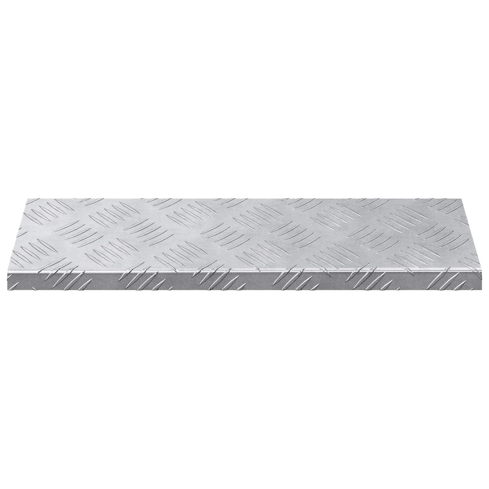 Vidaxl trapmatten 15 st 60 x 18 x 2,5 cm zilver aluminium rechthoekig