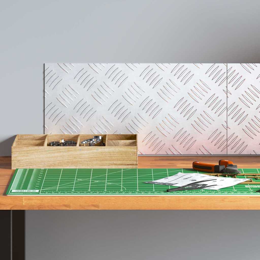 Vidaxl trap tread rechthoekig 2 pcs zilver 40 x 20 cm aluminium