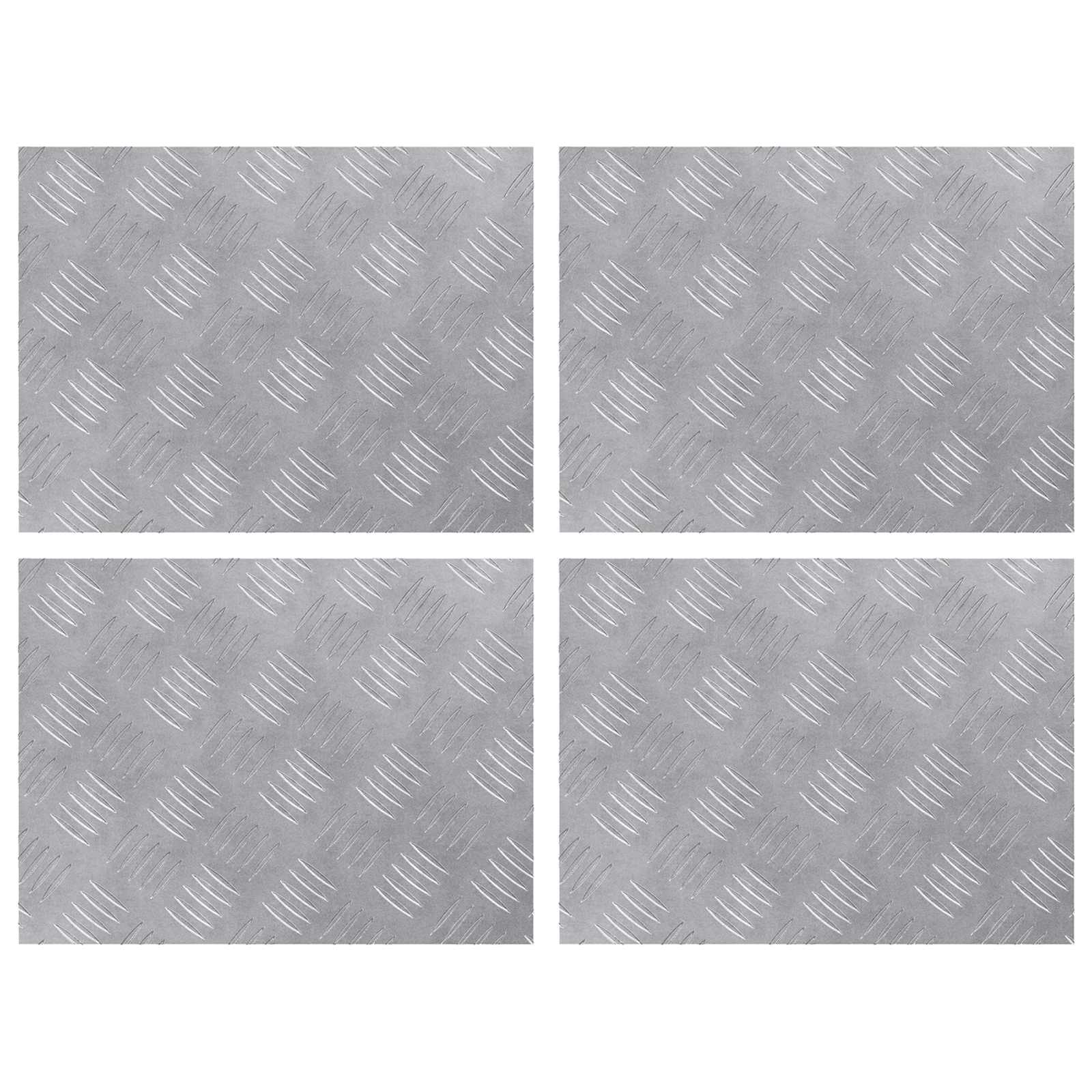 Vidaxl trap tread rechthoekig 4 pcs zilver 40 x 30 cm aluminium