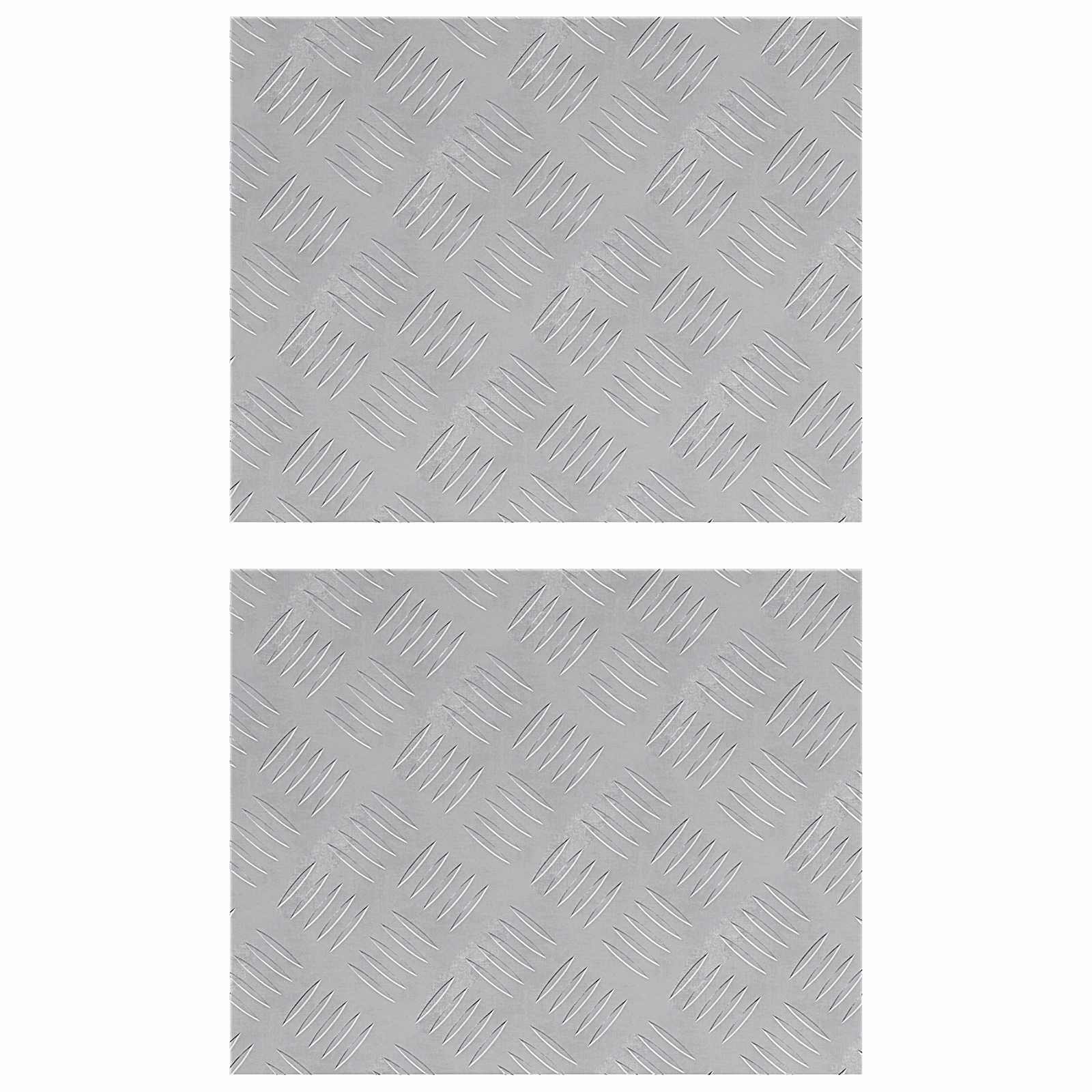 Vidaxl trap tread rechthoekig 2 pcs zilver 50 x 40 cm aluminium