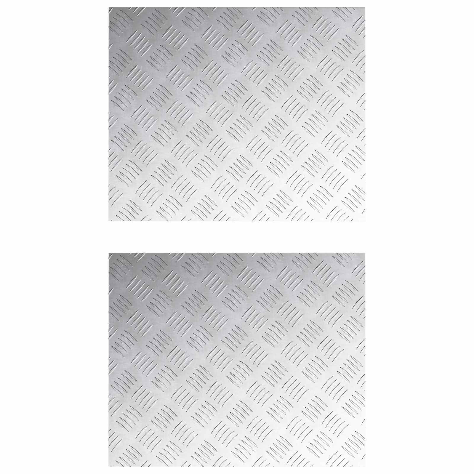Vidaxl trap tread rechthoekig 2 pcs zilver 60 x 50 cm aluminium