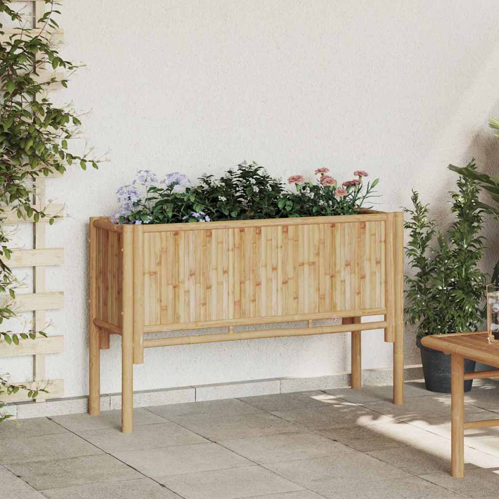 Vidaxl verhoogd bed bruin 110 x 35 x 70 cm bamboe