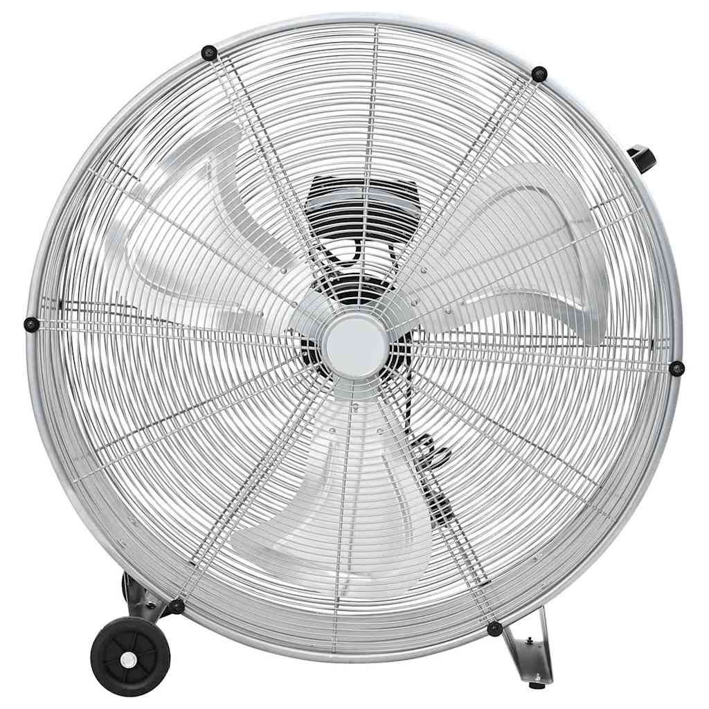 Vidaxl trommelventilator met wiel zilver 79 x 37 x 82 cm aluminium