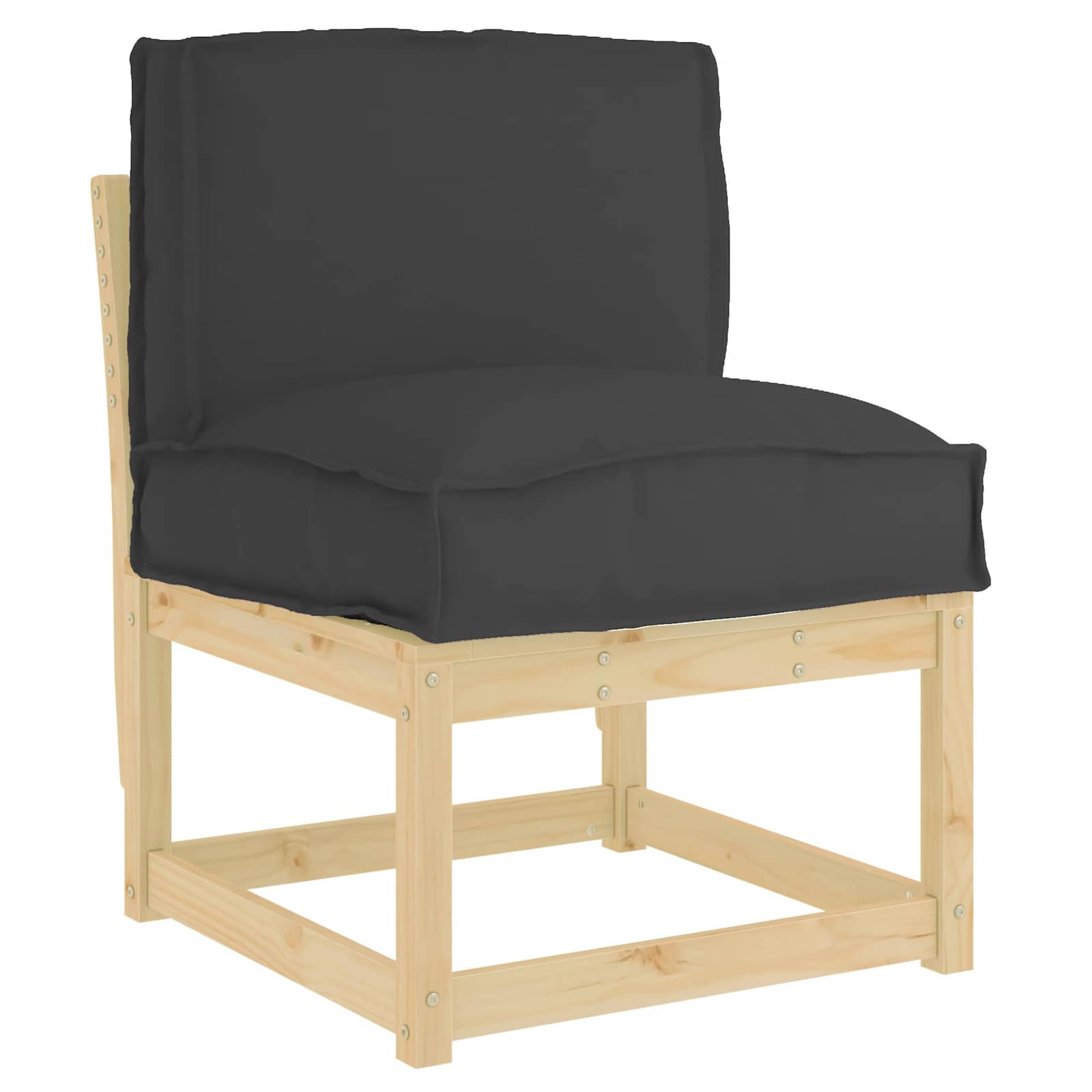 Vidaxl kussen zwart 50 x 40 x 12 cm oxford stof
