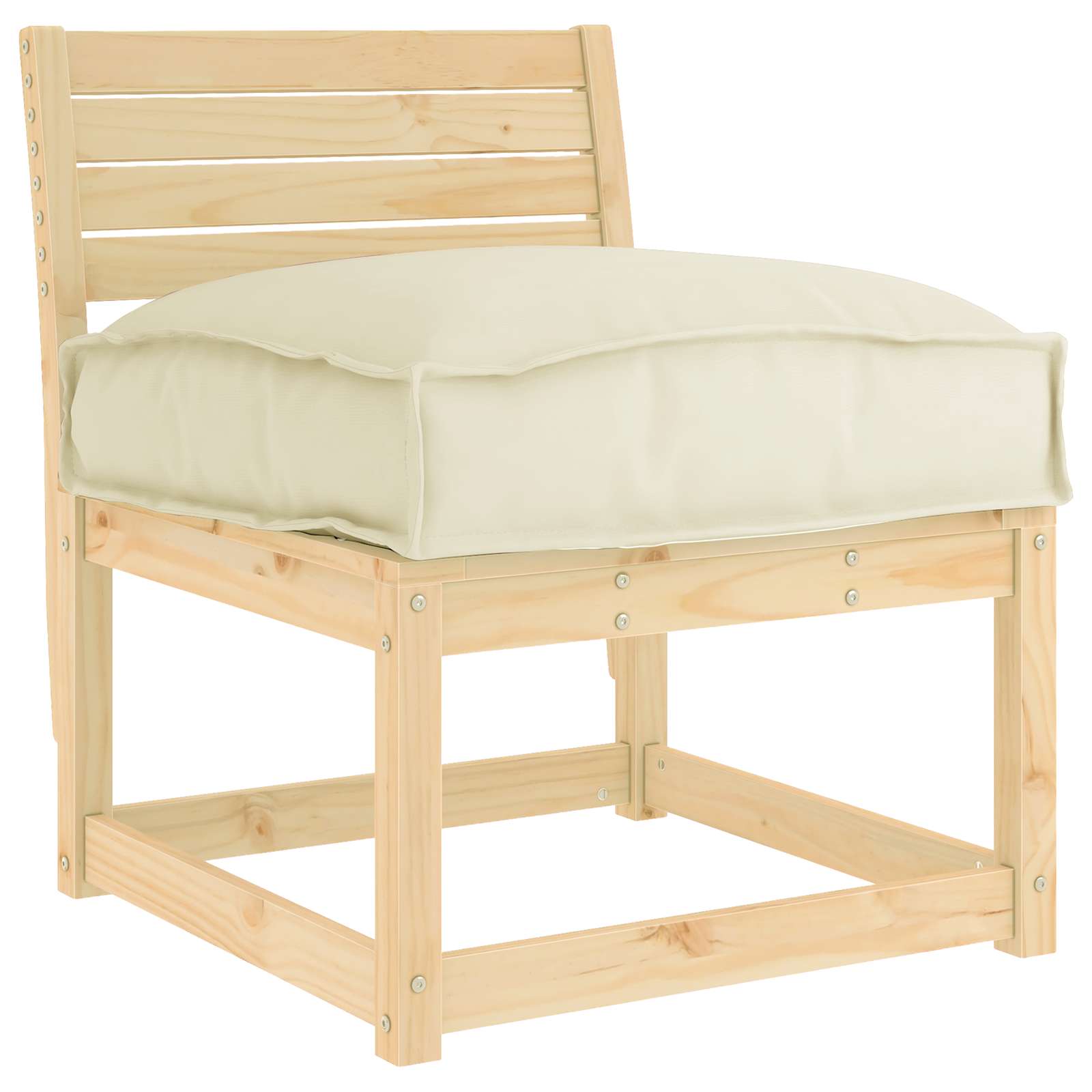 Vidaxl kussen crème 50 x 50 x 12 cm oxford stof