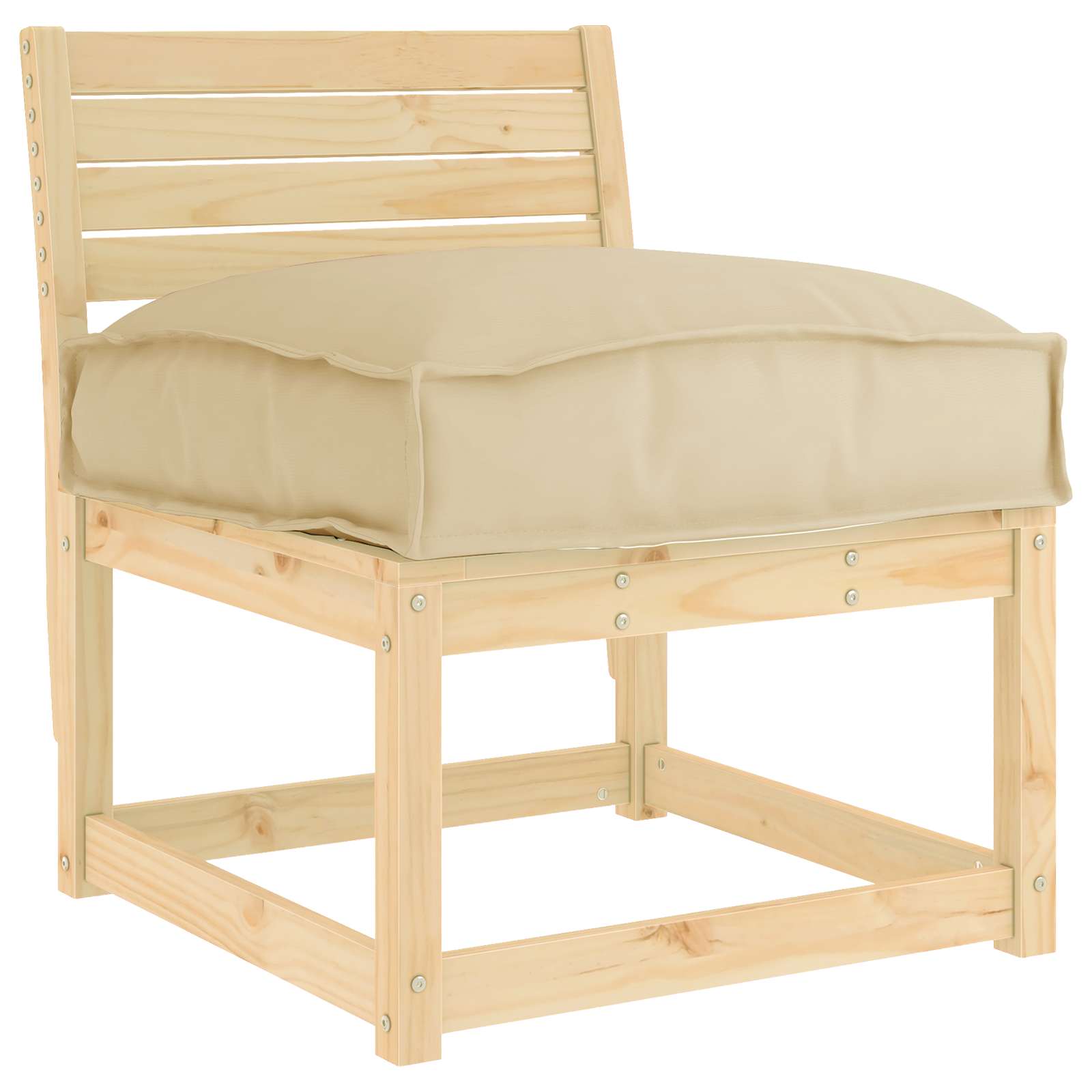 Vidaxl kussen beige 50 x 50 x 12 cm oxford stof