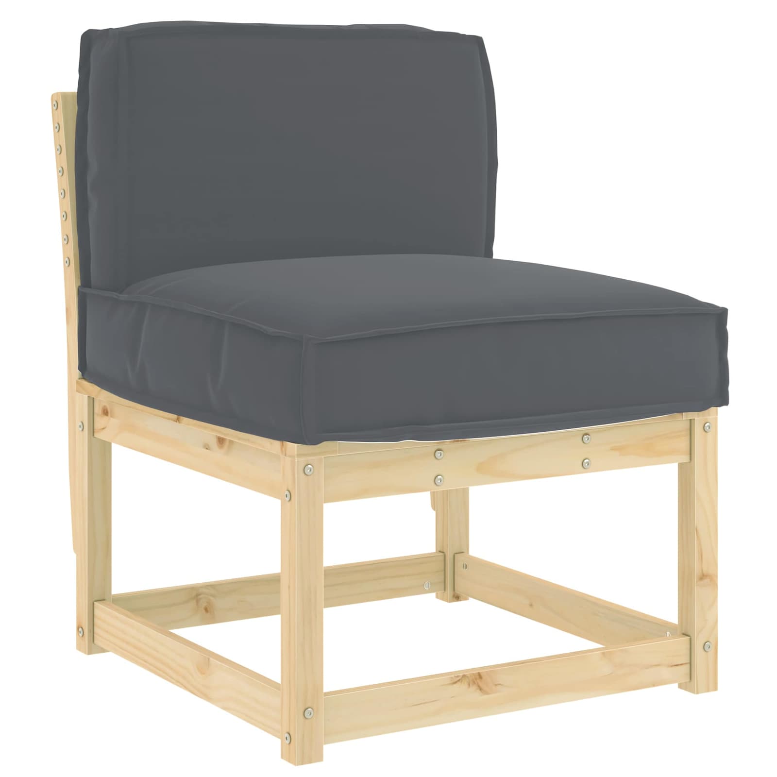 Vidaxl kussen antraciet 60 x 40 x 12 cm oxford stof