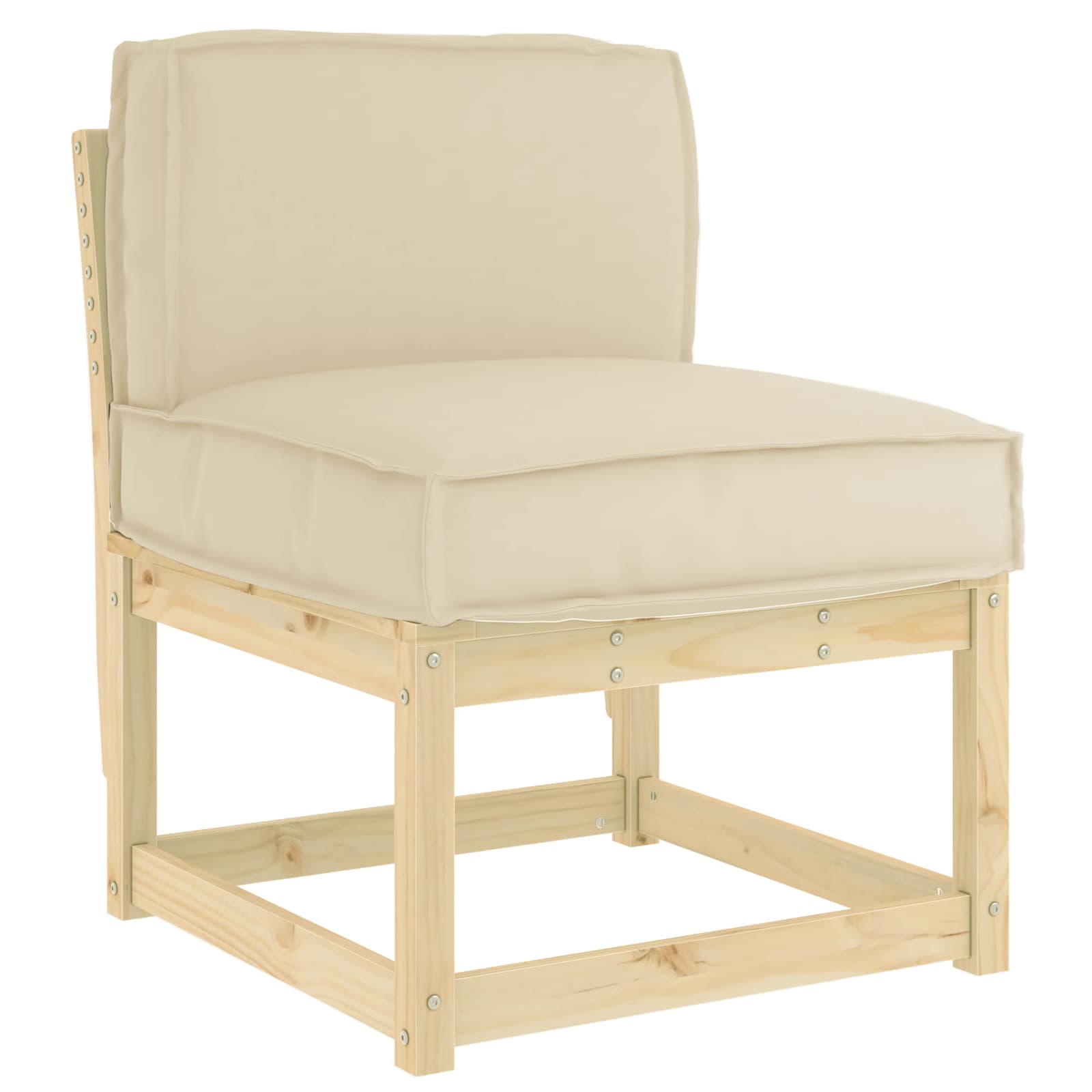 Vidaxl kussen beige 60 x 40 x 12 cm oxford stof