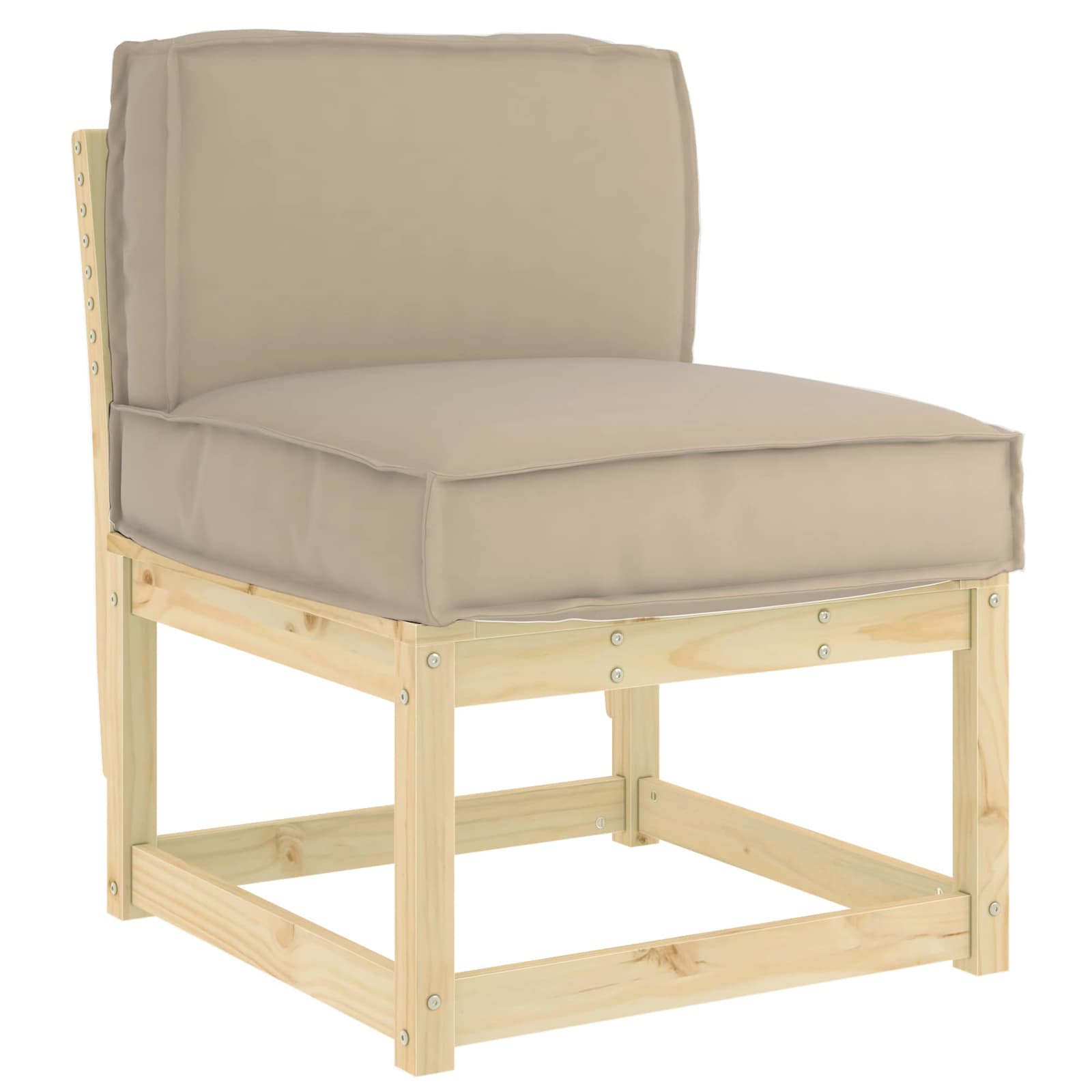 Vidaxl kussen taupe 60 x 40 x 12 cm oxford stof