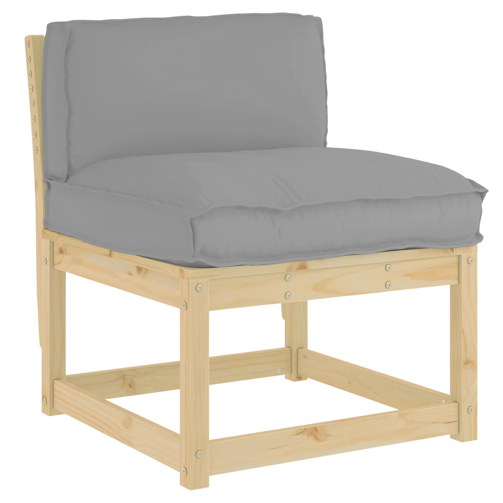 Vidaxl kussen grijs 70 x 40 x 12 cm oxford stof