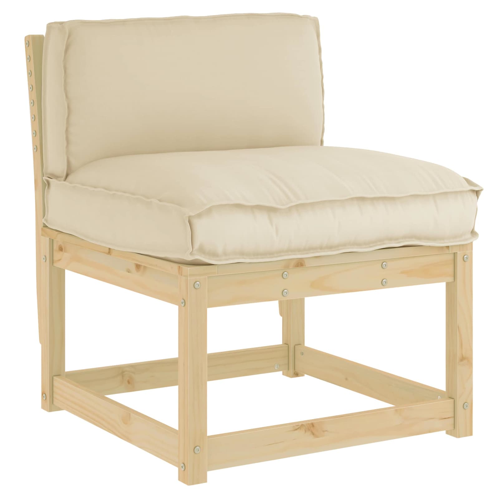 Vidaxl kussen beige 70 x 40 x 12 cm oxford stof