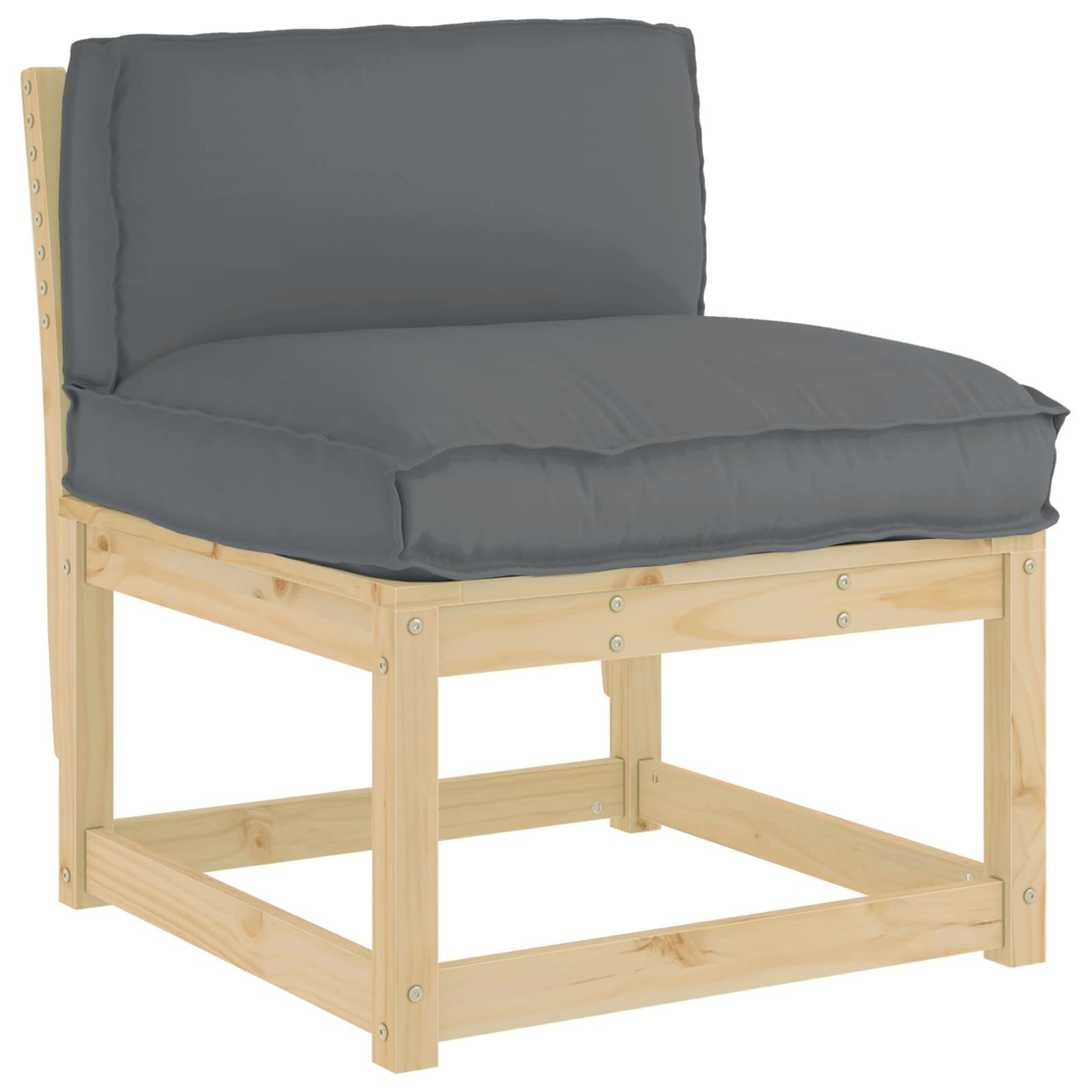 Vidaxl kussen antraciet 80 x 40 x 12 cm oxford stof