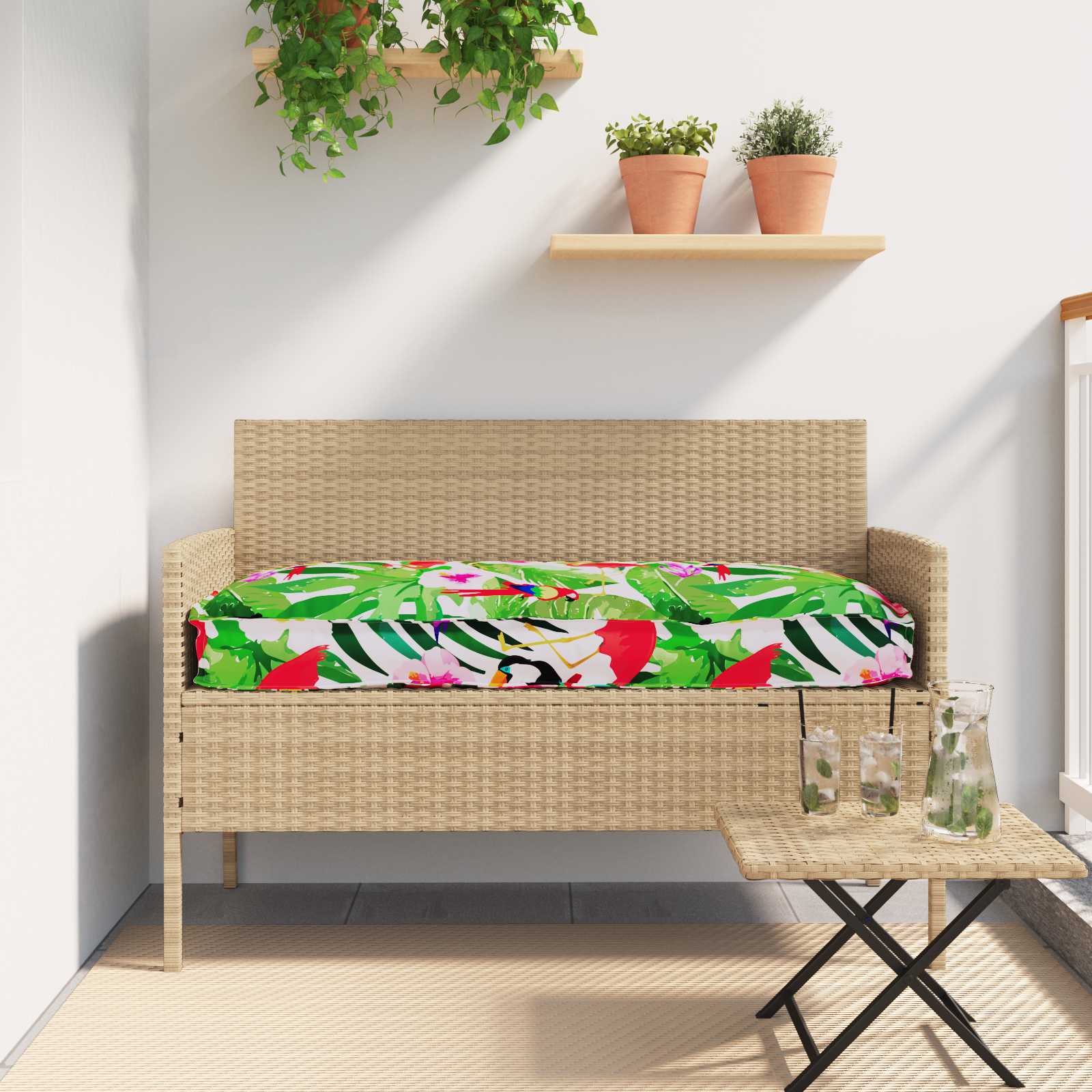 Vidaxl kussen bloemen multikleur 120 x 60 x 12 cm oxford stof