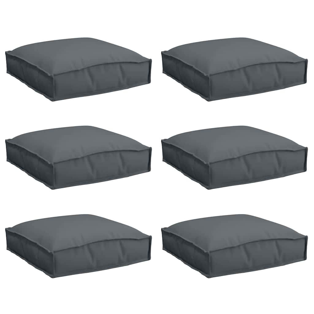 Vidaxl kussen 6 pcs antraciet 40 x 40 x 8 cm oxford stof