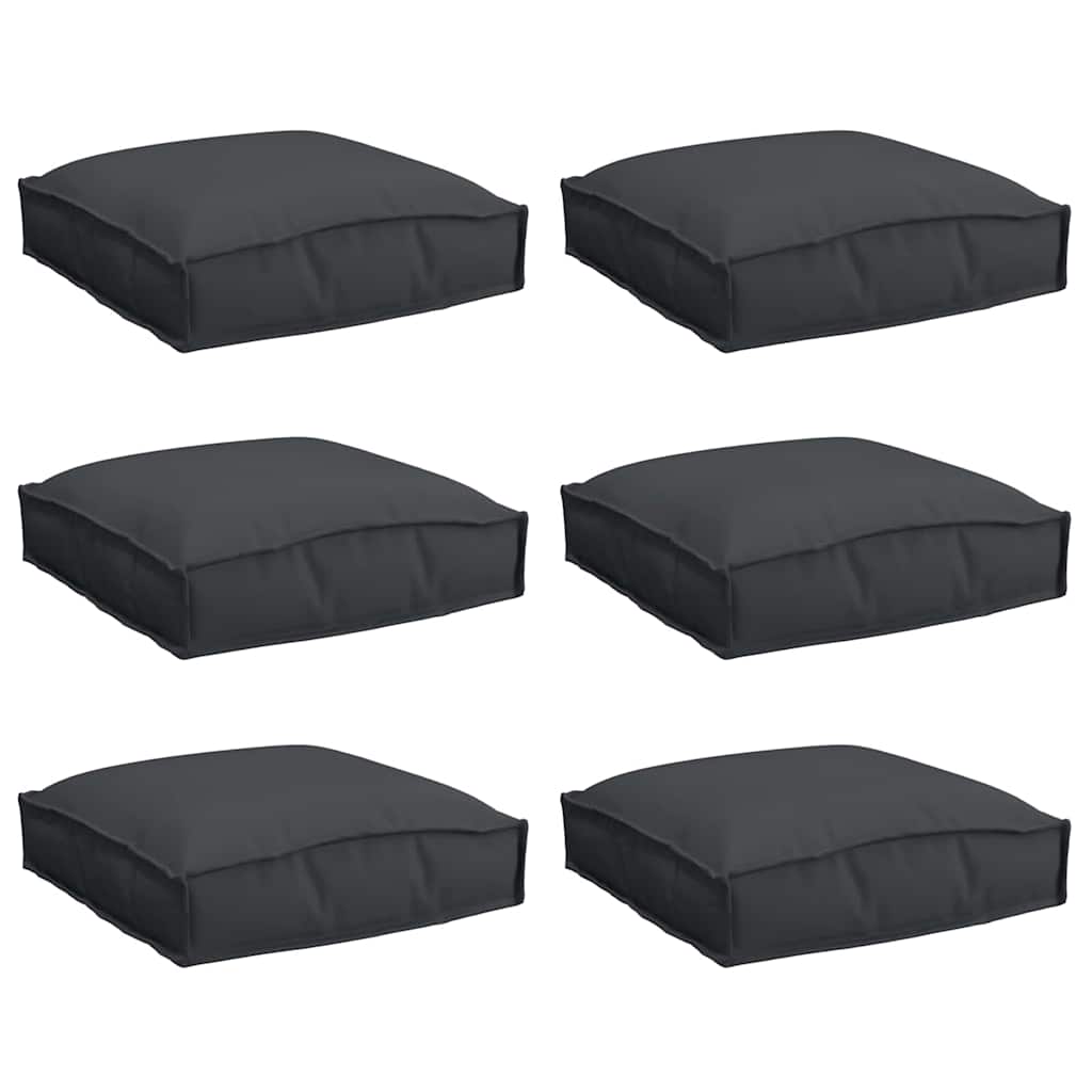 Vidaxl kussen 6 pcs zwart 40 x 40 x 8 cm oxford stof