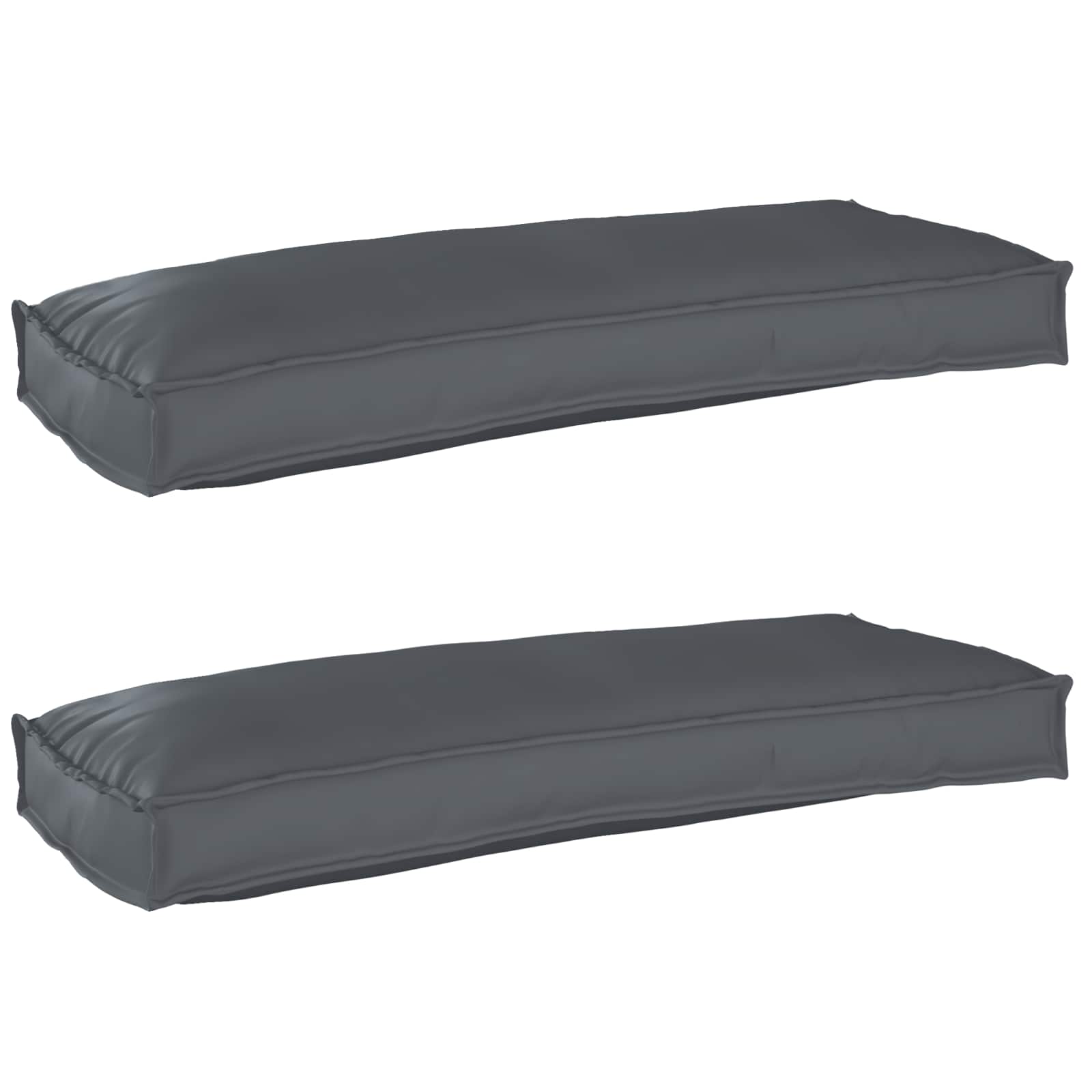 Vidaxl pallet kussen set 2 pcs antraciet 100 x 40 x 8 cm oxford stof