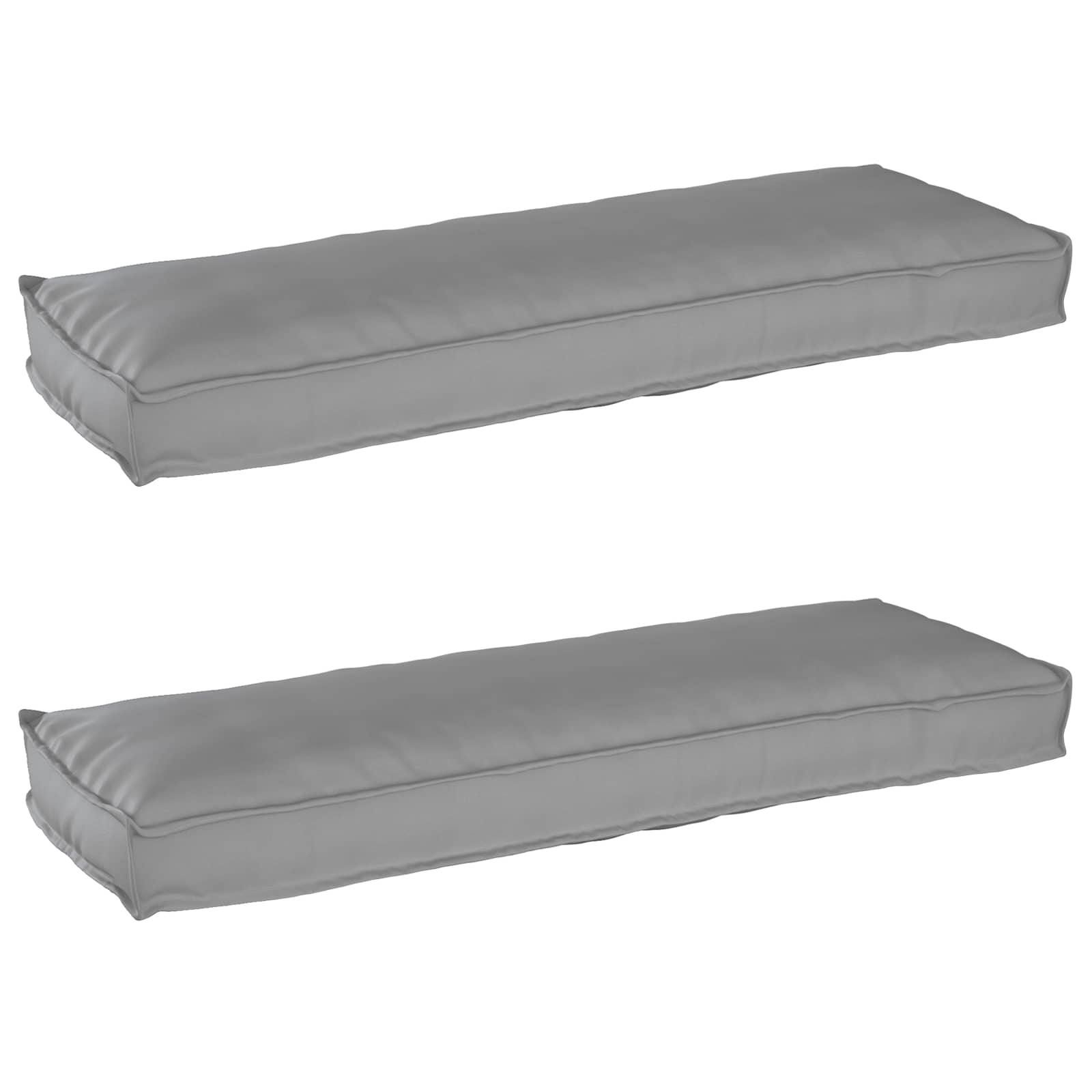 Vidaxl pallet kussen set 2 pcs grijs 120 x 40 x 8 cm oxford stof