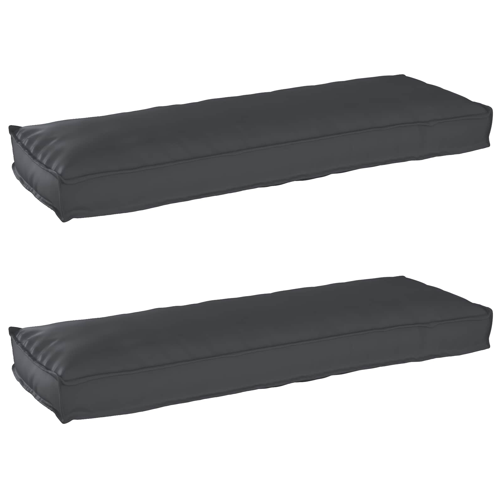 Vidaxl pallet kussen set 2 pcs zwart 120 x 40 x 8 cm oxford stof