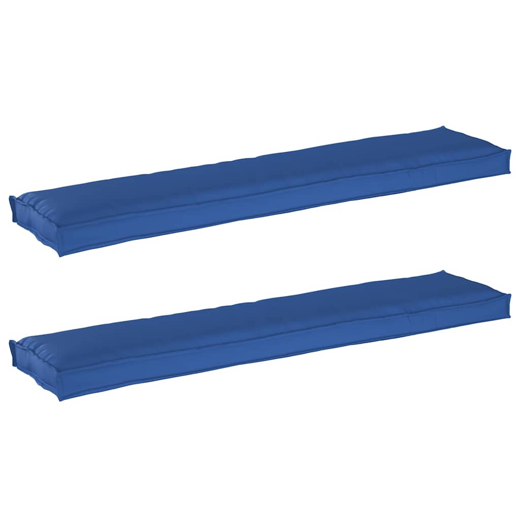 Vidaxl pallet kussen set 2 pcs koninklijk blauw 180 x 40 x 8 cm