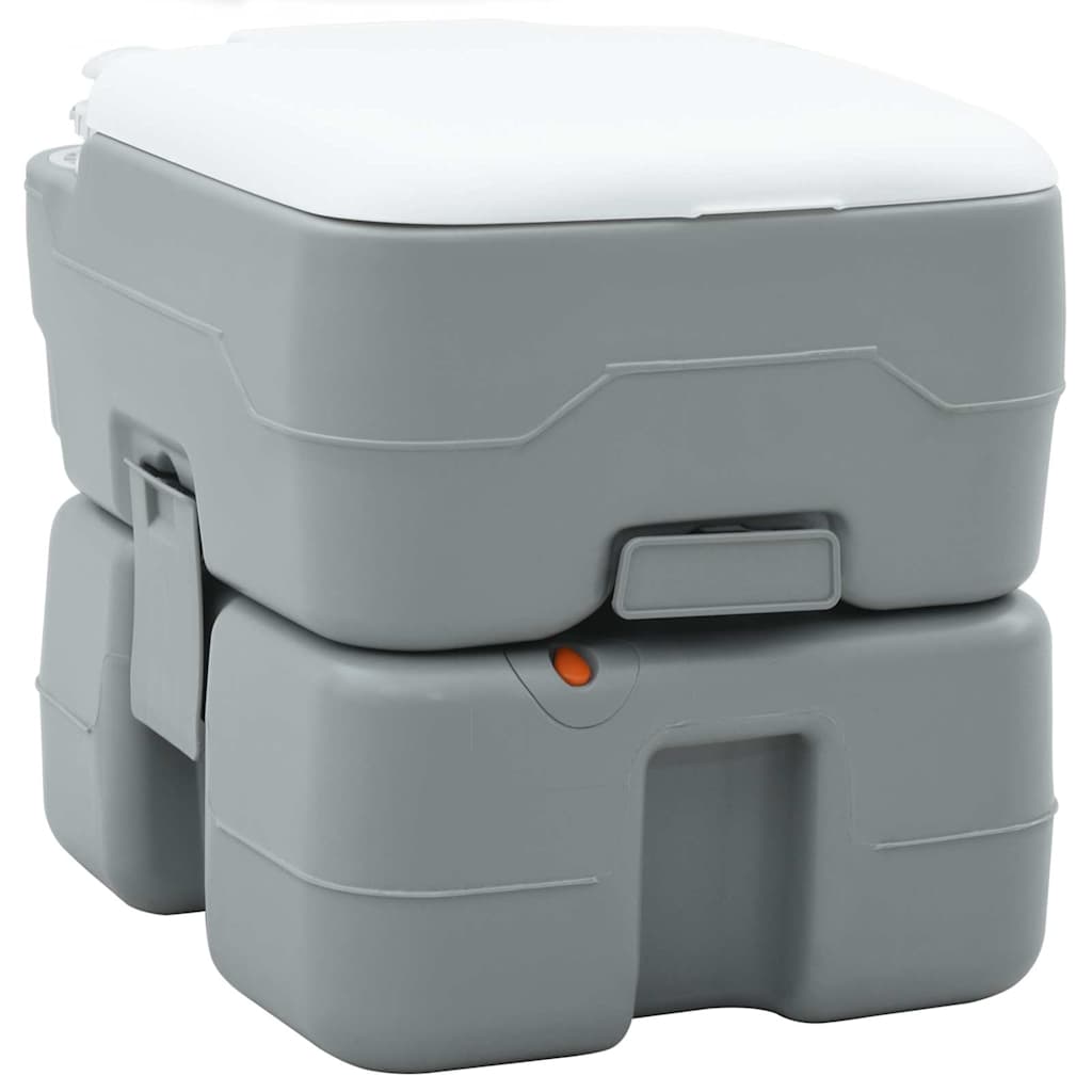 Vidaxl camping toilet grijs en wit 41,5 x 36,5 x 37,5 cm polyetheen