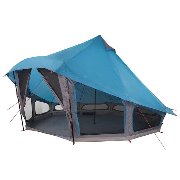 Vidaxl tipi tent met dak met opslag blauw 508 x 470 x 300 cm taft
