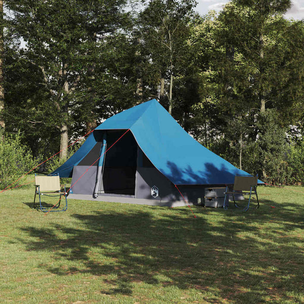 Vidaxl tipi tent 10-persoons blauw taft