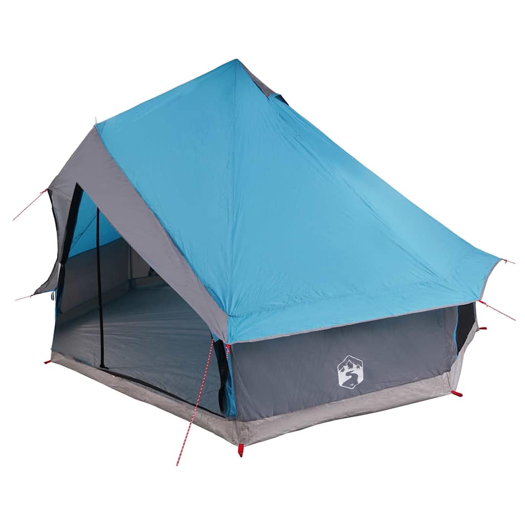 Vidaxl familie tipi tent tipi blauw en grijs 400 x 346 x 250 cm