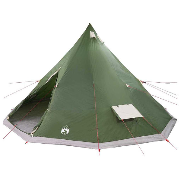 Vidaxl tipi tent met dak met opslag groen 560 x 560 x 300 cm taft
