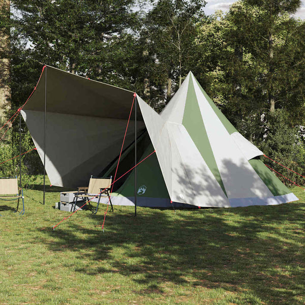 Vidaxl tipi tent met dak met opslag groen 510 x 690 x 330 cm taft